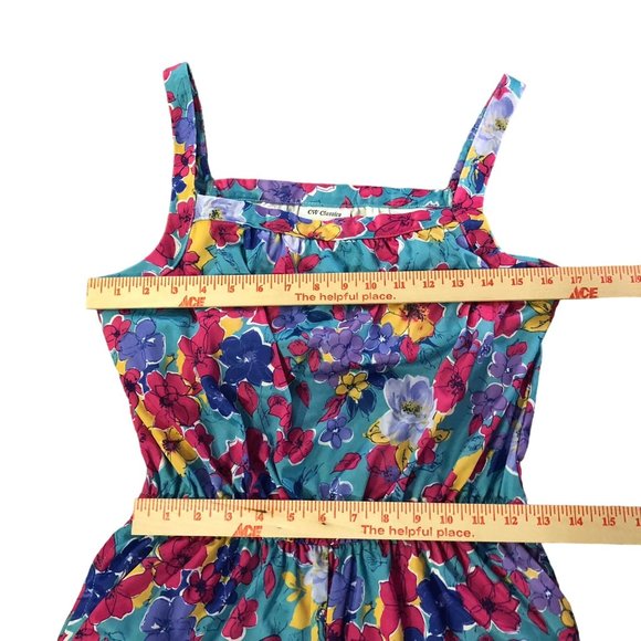 Vintage CW Classics Shorts Romper Womens Med Used Floral - Picture 6 of 16